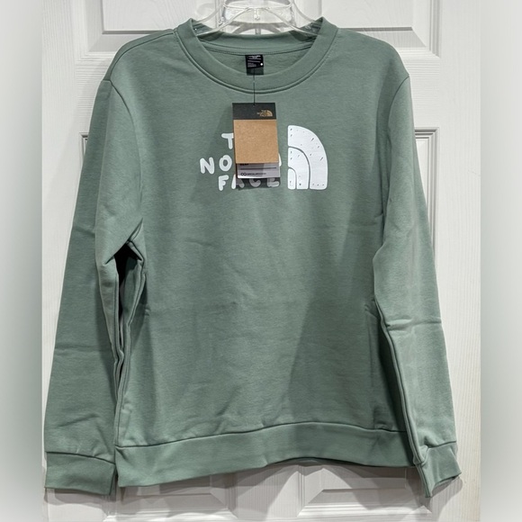 The North Face Tops - The North Face Women’s XL Evolution Sketch Logo Half Dome Crew Green NWT